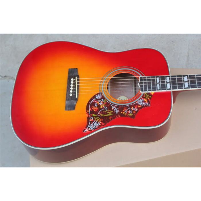 Cherry Sunburst 41 Inch Solid Hummingbird Classical Guitar